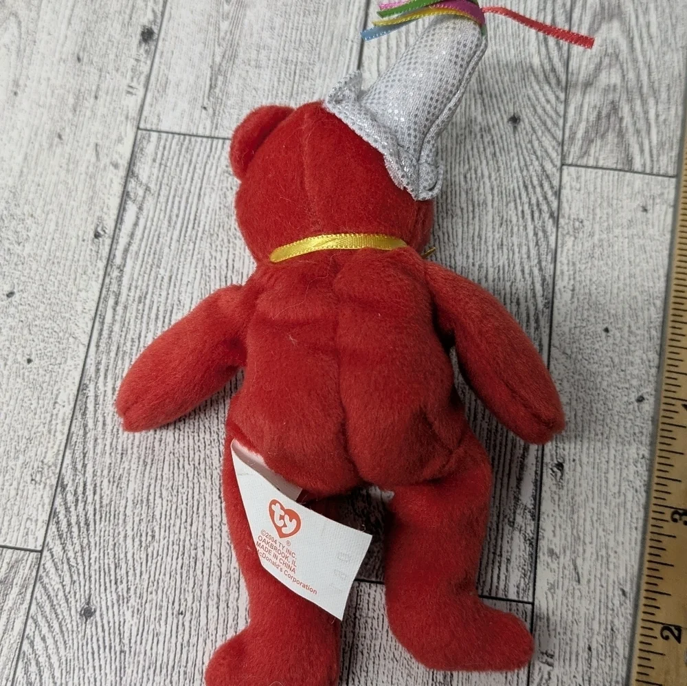 Ty  McDonald's Red Bear with White Hat